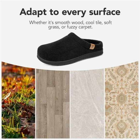 Mens Memory Foam Moccasin Slippers Indoor Outdoor House Shoes Non Slip Cozy - Picture 5 of 7